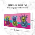 thumbnail image 3 of Gaming Mouse Pad,Desk Mat Extended Large Bright Tropical Pineapples Mouse Pad Mat with Non-Slip Base Stitched Edges Mousepad for Computer,Office,Keyboard and Laptop 31.5''''×15.7''''×0.12'''', 3 of 5