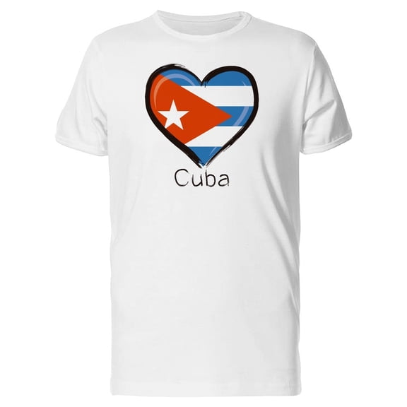 Cuba Flag Heart Tee Men's -Image by Shutterstock