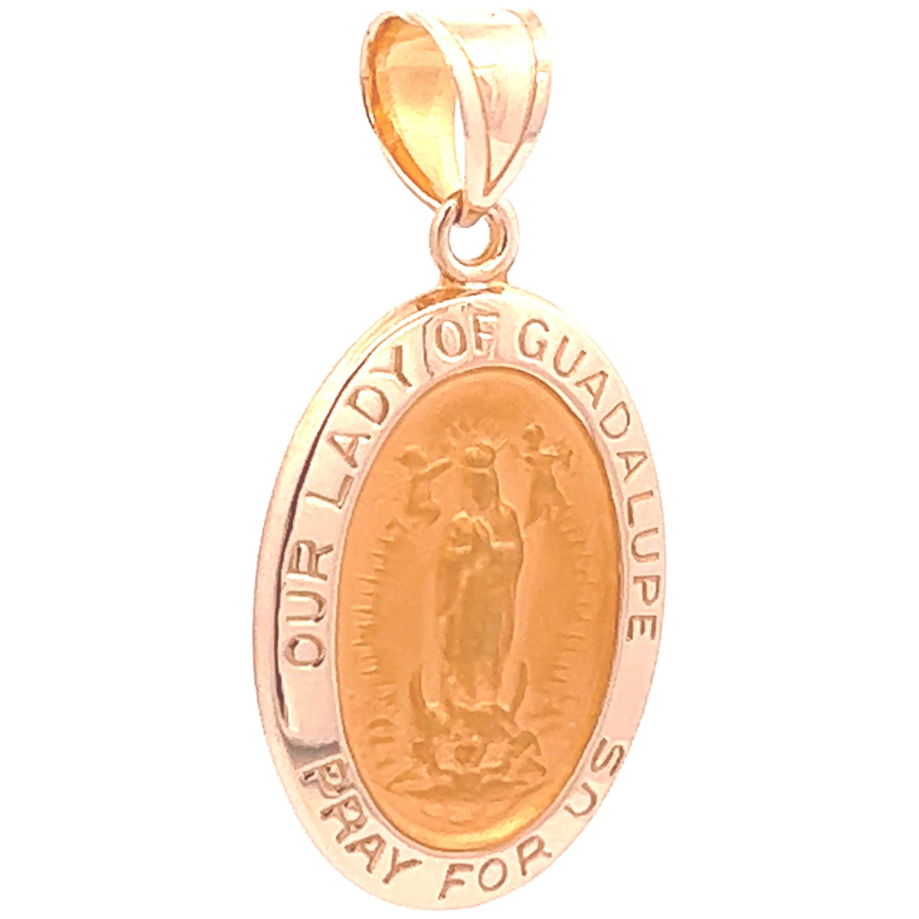 Brilliance Fine Jewelry 14k KT Yellow Gold Oval Our Lady Of