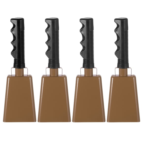 Campanas de vaca de 9 pulgadas para juegos de fútbol, 4 piezas de campanas metálicas ruidosas para eventos deportivos.