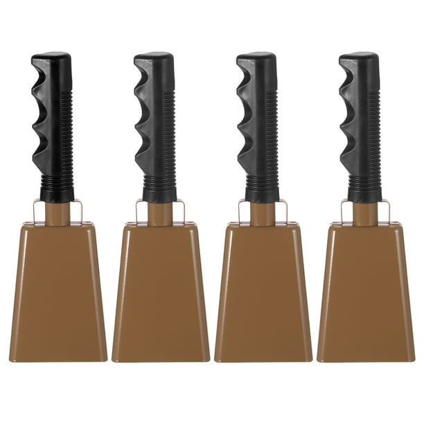 Campanas de vaca de 9 pulgadas para juegos de fútbol, 4 piezas de campanas metálicas ruidosas para eventos deportivos.