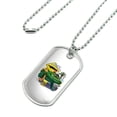 thumbnail image 2 of Alligator Gator Crossing Sunglasses Vacation Military Dog Tag Pendant Necklace with Chain, 2 of 5