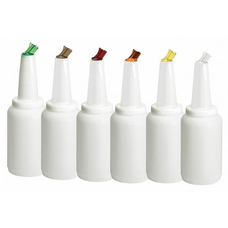 Tablecraft Container w/Pourer,4.8" Dia,Plastic,PK6 8064A