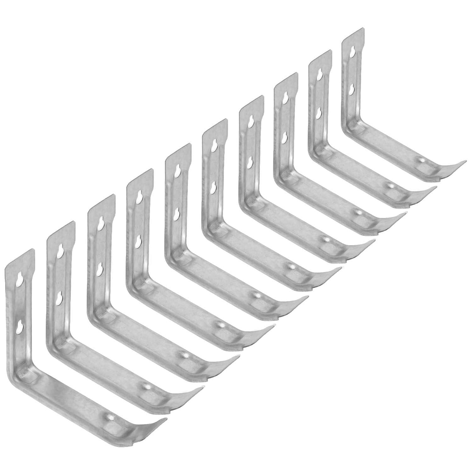 Wideskall Zinc Plated Steel Hanging Utility Brackets Pack of 10