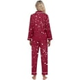 thumbnail image 3 of 2 Piece Sets for Women â Button Pajama Sets for Nursing, Postpartum or Home Lounging Comfort Women's Christmas Printed Button Pocket Long Sleeved Pants Home Sleepwear Set, 3 of 4