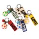 thumbnail image 1 of 5 piezas creativas llaveros de fútbol decorativos llaveros de fútbol aficionados a los deportes llaveros de regalo para hombre mujer (negro rojo azul amarillo y verde), 1 of 4