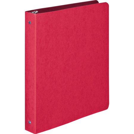 Wilson Jones PRESSTEX Round Ring Binder, 1" Cap, Executive Red