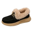 thumbnail image 2 of Womens Snow Boots Wedge Heel Boots Thick Sole Warm Winter Boots with Metal Buckle and Furry Collar Fashion Casual Shoes for Outdoor Daily Leisure Wear, 2 of 7