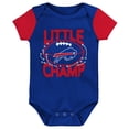 thumbnail image 2 of Newborn & Infant Royal/Red Buffalo Bills Little Champ Three-Piece Bodysuit Bib & Booties Set, 2 of 5