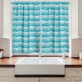 thumbnail image 2 of Ambesonne Nautical Kitchen Curtains, Fishes on Ombre Sea Waves, 55"x39", Pale Blue Blue, 2 of 3