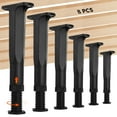 thumbnail image 1 of 8 PCS Adjustable Bed Frame Support Legs, 7.7 - 14.8 Inches Frame Center Slats Heavy Support Legs, Furniture Support Feet for Frame Sofa Dresser Chair Table Furniture Replacement Parts, 1 of 6