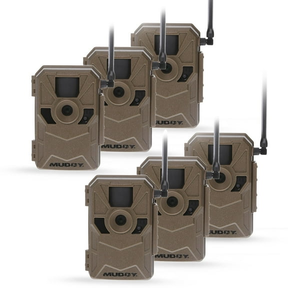 MUDDY Merge 3-Pack Cellular Trail Cameras  26MP, LTE Dual SIM, Color Night Vision, App Control  Includes 3 Cameras for Ultimate Coverage 2PK