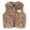 Brown, variant on Toddler Vest Kids Full-Zip Brown Vest Boys Warm Girls Fall Vest Vest Girls 12-18 Months