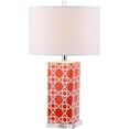 thumbnail image 4 of SAFAVIEH Quatrefoil 27 in. Ceramic Table Lamp with Off-White Cotton Shade, Set of 2, 4 of 6