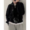 thumbnail image 4 of Women'S Sweaters Fall Winter Quarter Zip Long Sleeves Casual Ribbed Cable Knit Pullover Black One size, 4 of 9