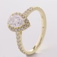 thumbnail image 5 of solitaire jewels 1.5CT Pear Moissanite Halo Engagement Ring For Women, 14K Yellow Gold, 5 of 9