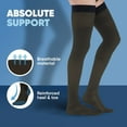 thumbnail image 4 of 4XL Extra Wide Mens Compression Thigh High 20-30 mmHg Flight - Brown, 4X-Large, 4 of 8