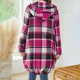 thumbnail image 5 of Xuniizn Plaid Flannel Jacket Women, Oversized Long Sleeve Zip Up Hooded Long Jackets with Pockets, Thick Insulated Soft Trendy Classic Fall Winter Shacket Coats, 5 of 6