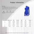 thumbnail image 4 of iiniim Women's Latin Dance Dress Single Long Sleeve Backless Rhinestone Fringe Ballroom Party Red XL, 4 of 6