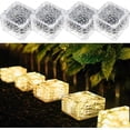 thumbnail image 1 of 7 x 7 x 5 cm 4 Pack Warm White PVC Solar Bricks with Light Sensor, On/Off Solar Lights for Garden Path, Lawn, Yard, Patio, Pond, 1 of 5