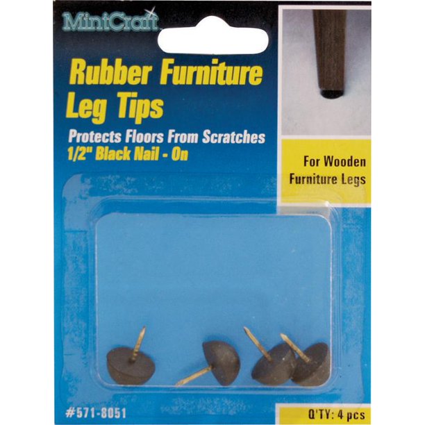 Prosource FE50670PS Furniture Leg Tips, NailOn Rubber Leg Tips