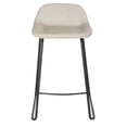 thumbnail image 5 of Cortesi Home Ava Counterstools in Stone Gray Faux Leather (Set of 2), 5 of 15