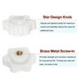 thumbnail image 4 of Uxcell 4 Pieces Star Knobs M4 Female Thread 25mm Head Through Hole Clamping Handles Nuts White, 4 of 5