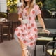thumbnail image 3 of Balery Strawberry Vestidos sueltos de manga corta para mujer, vestidos de verano 2025, vestidos casuales de corte A con vuelo., 3 of 6