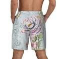 thumbnail image 4 of Balery Vintage Rose Mens Swim Trunks Swim Shorts for Men Quick Dry Inseam Beach Shorts with Compression Liner Pocket-Large, 4 of 9