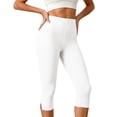thumbnail image 6 of Inglocry High Waisted Leggings for Women - Tummy Control Yoga Pants for Workout Running Athletic Women's Leggings Plus Size White XL, 6 of 6