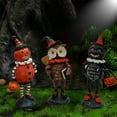 thumbnail image 4 of WHEANG Figurine Hibou Citrouille Halloween en Résine Décoration Intérieure Créative Originale, 4 of 5