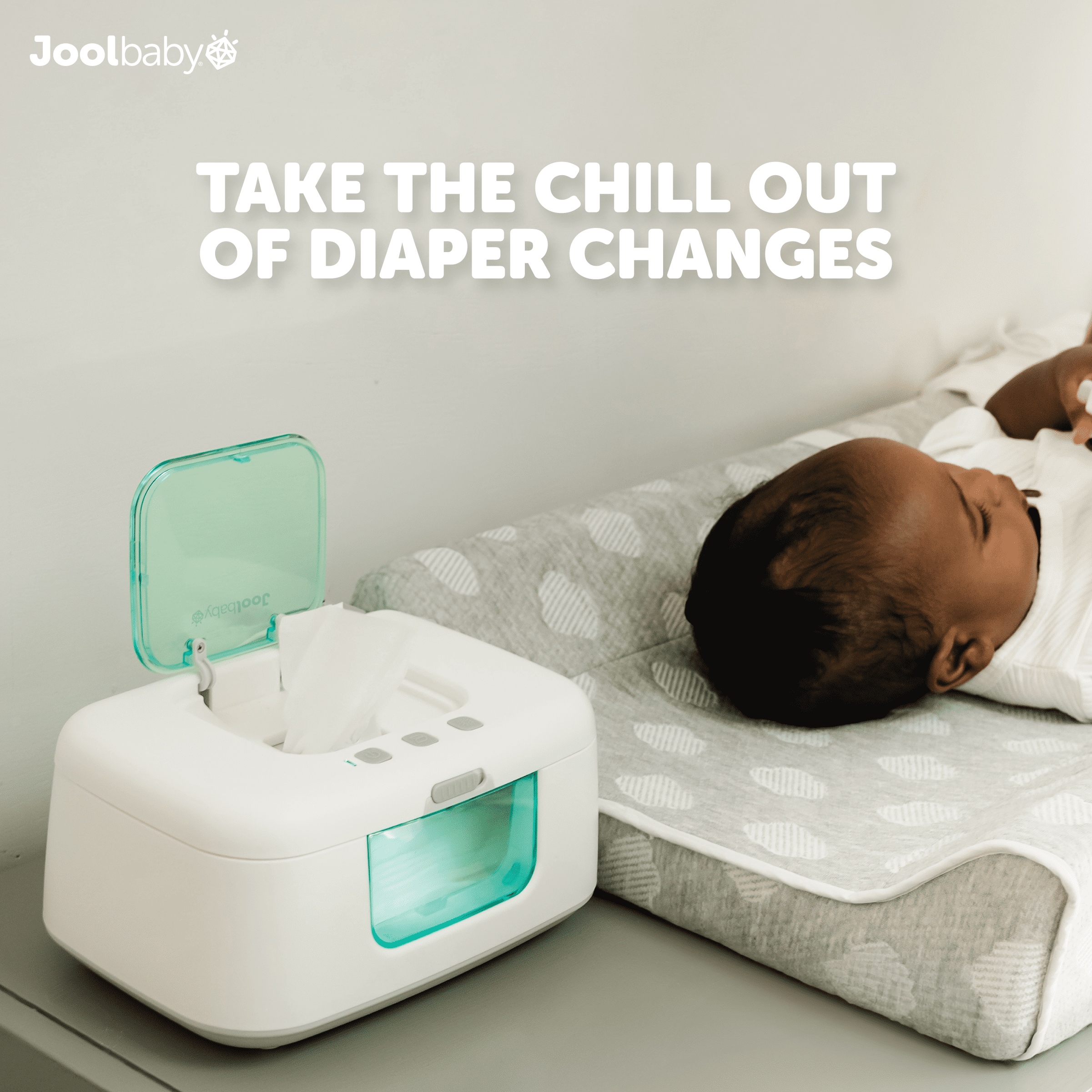 Baby Wipe Warmer & Dispenser with LED Changing Light & On/Off Switch by Jool Baby