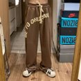 thumbnail image 2 of Pantalones de otoño Hip Hop Y2K para hombre, pantalones de calle con estampado de letras, pantalones de moda holgados de pierna ancha, pantalones de chándal casuales para mujer, 2 of 5