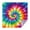 Colorful Rainbow Tie-2, variant on Colorful Ink Pattern Square Tablecloth,Waterproof Square Table Cover,Wipeable Spillproof Washable Table Cover for Home Kitchen Party Decor 42"X42"(107x107cm)