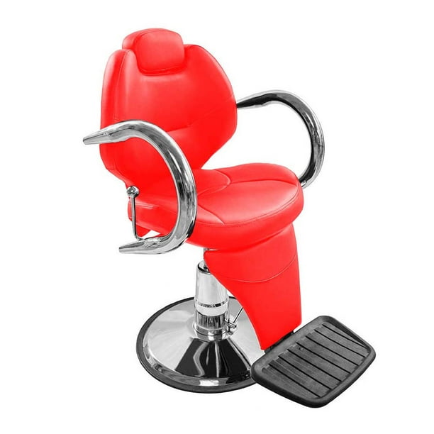 Silla de Barbería Hidráulica reclinable Vanlig Palermo Rojo - Main Image