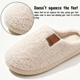 thumbnail image 4 of CHICVOMEY Women Men Fuzzy Slippers Memory Foam Warm Lined Indoor Closed Toes Fall Winter House Slippers, 4 of 8