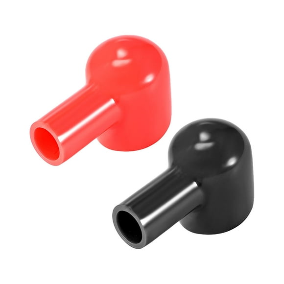Battery Terminal Insulating Rubber Protector Cover for 20mm Terminal 10mm Cable Red Black 1 Pair