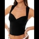 thumbnail image 1 of Top Corto Sin Mangas con Espalda Descubierta para Mujer, Estilo Y2K, Fruncido, Ajustado y para Salir de Verano. Negro M, 1 of 7