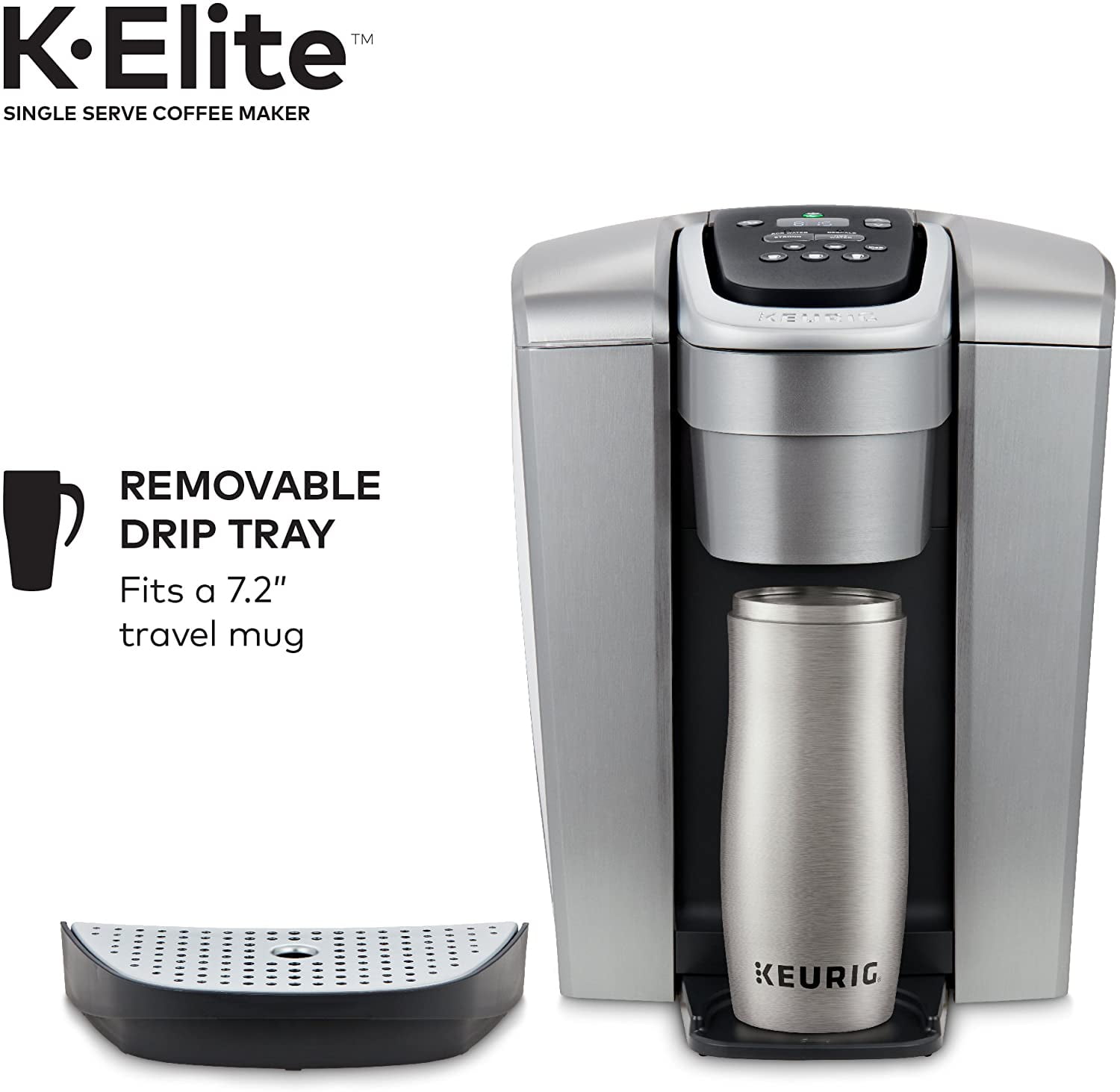Keurig K-Elite Coffee Maker, Single Serve K-Cup Pod Coffee Brewer, With Iced Coffee Capability & 3-Month Brewer Maintenance Kit Includes Descaling Solution, Water Filter Cartridges & Rinse Pods