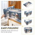 thumbnail image 4 of Cute Snowman Outside Cabin Christmas Foldable Storage Bins with Lids Handles Collapsible Storage Containers Tote Boxes 16.5 x 12.6 x 11.8 inches, 4 of 7