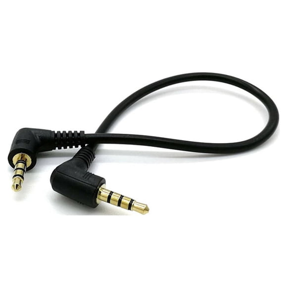 HAMPPLIES Double Elbow Aux Audio Cable 2pcs for Car and Home Audio Systems Plated Connectors for Sound