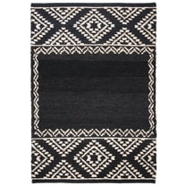 SAFAVIEH Natural Fiber Arianne Geometric Area Rug, Black, 5' x 8'