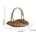 Flash Deals Rattan Basket With Handle Garden Baskets For Gathering