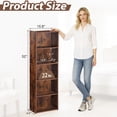 thumbnail image 2 of ZenSports 5-Shelves Narrow Bookcase Small Open Modern Bookshelf Storage Organizer Rustic Brown, 2 of 9