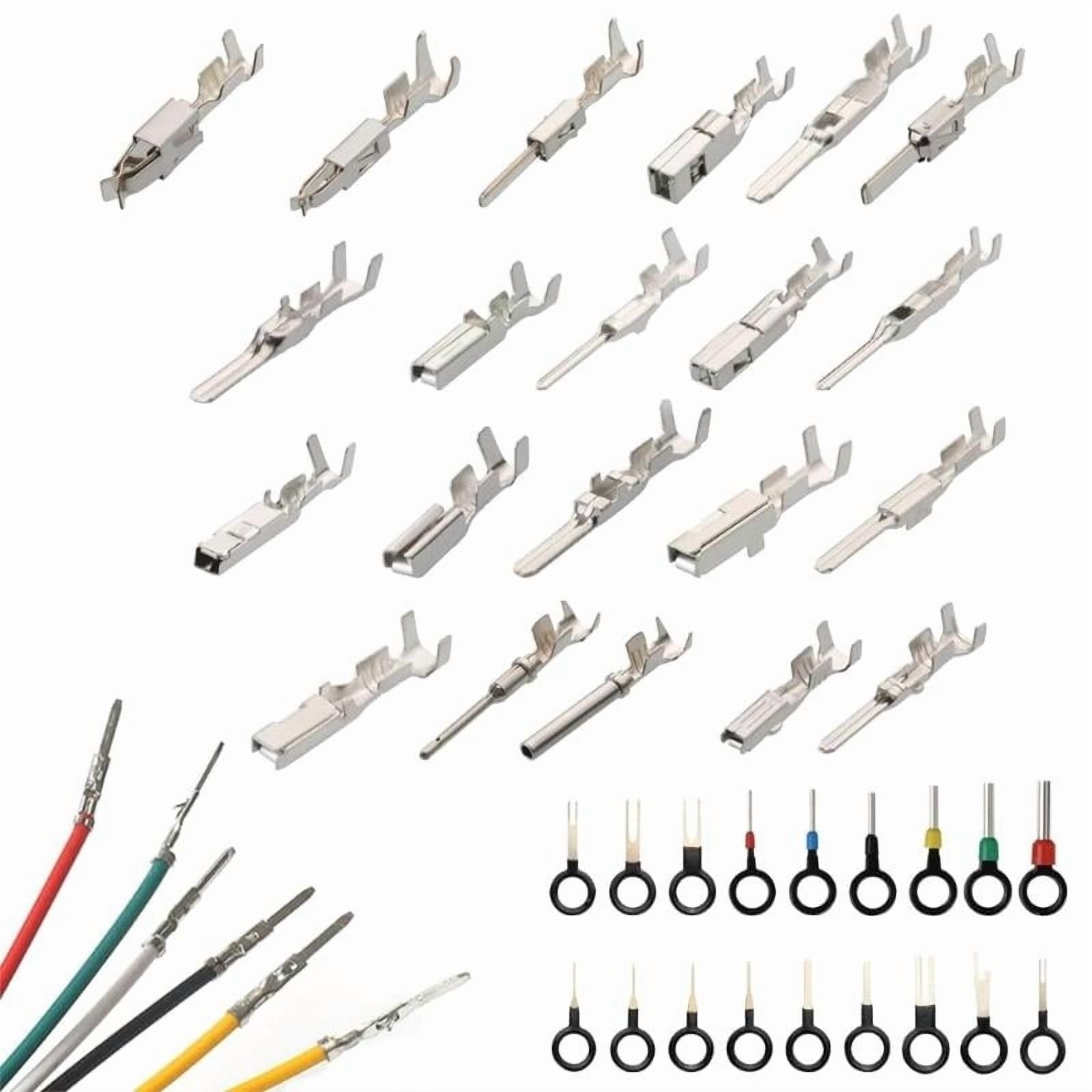 340pcs Automotive Electrical Wire Connectors Assorted set Male Female Crimp Pins Not Insulated Plugs with Box for Car