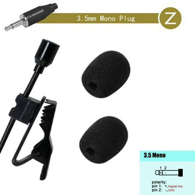 GLFILL Omnidirectional Lavalier Lapel Clip Mic 3.5mm 3Pin 4-Pin XLR For Wireless System Lecturer With Microphone Cover Accessories Part Z