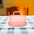 thumbnail image 2 of Pink Plastic Cake Carrier with Lid for 8" Cake/Pies, 2 of 8