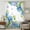 GreenYellow RoyalBlue, variant on Blue Hydrangea Floral Sheer Curtains 45 Inches Long, Spring Butterfly Flower Light Filering Curtains, Breathable Simi Curtain Privacy Drapes for Kitchen Bathroom Lightweight Small Window Treatment