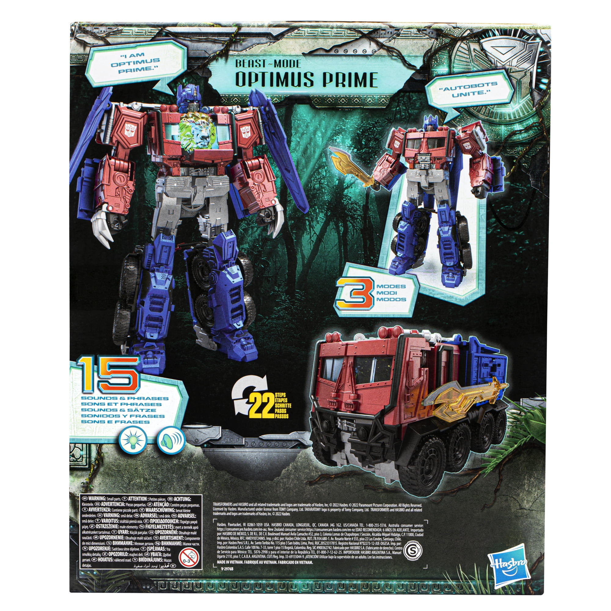 Transformers: Rise of the Beasts Beast-Mode Optimus Prime Action Figure