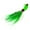 Green, variant on Charlie's Worms Potbelly Bucktail Jig in sizes 1/4oz, 3/8oz, and 1/2oz. Hand-Tied Fishing Lure for Freshwater Saltwater and Bass Fishing